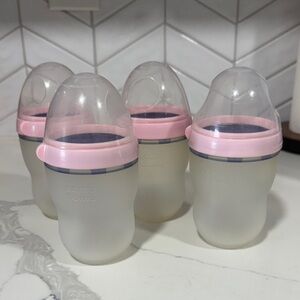 Comotomo Pink Baby Bottles Set of 4 - 8 oz capacity